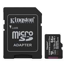 Kingston Canvas Select Plus 64GB 100MB/s MicroSD Card with Adapter SDCS3/64GB