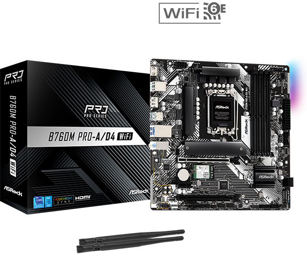 ASRock B760M Pro-A/D4 WIFI
