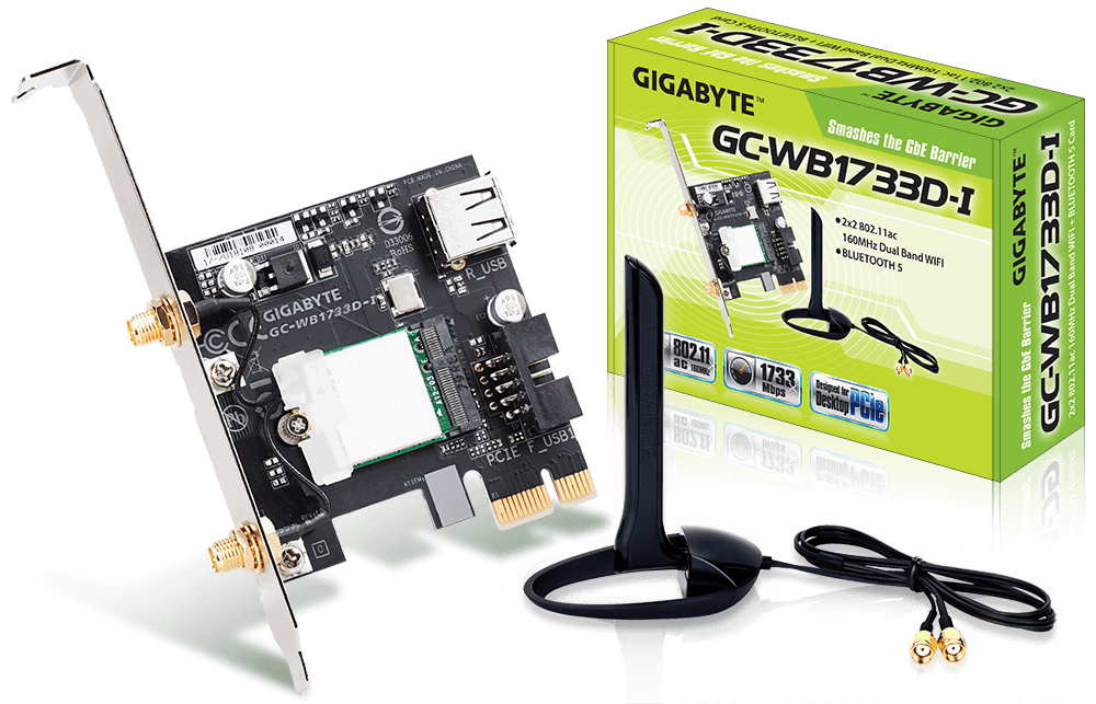 Gigabyte GC-WB1733D-I Dual Band Wireless and Bluetooth 5