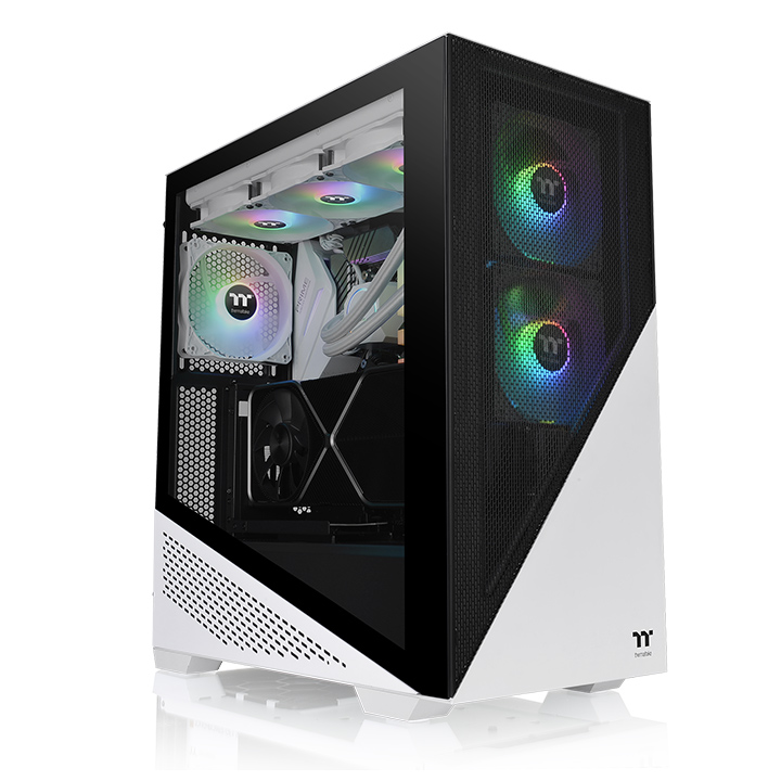 Thermaltake Divider 370 ARGB TG Mid Tower ATX Case - Snow CA-1S4-00M6WN-00