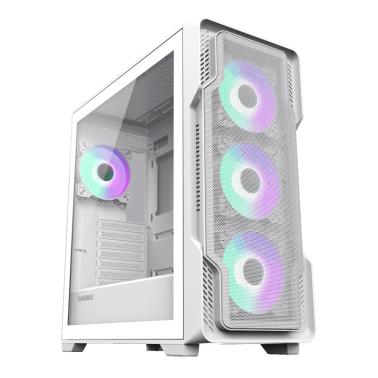 GameMax Siege WH E-ATX Mid-Tower Gaming Case white