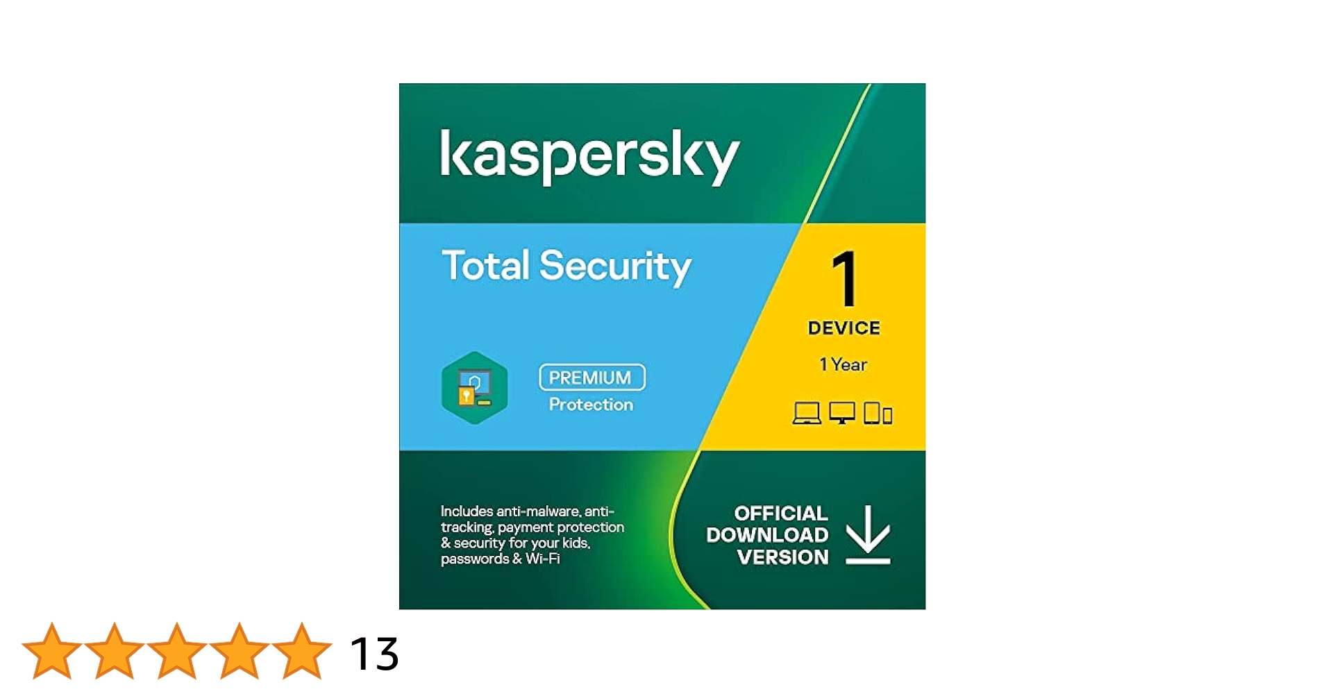 Kaspersky Total Security 1 User 1 year License