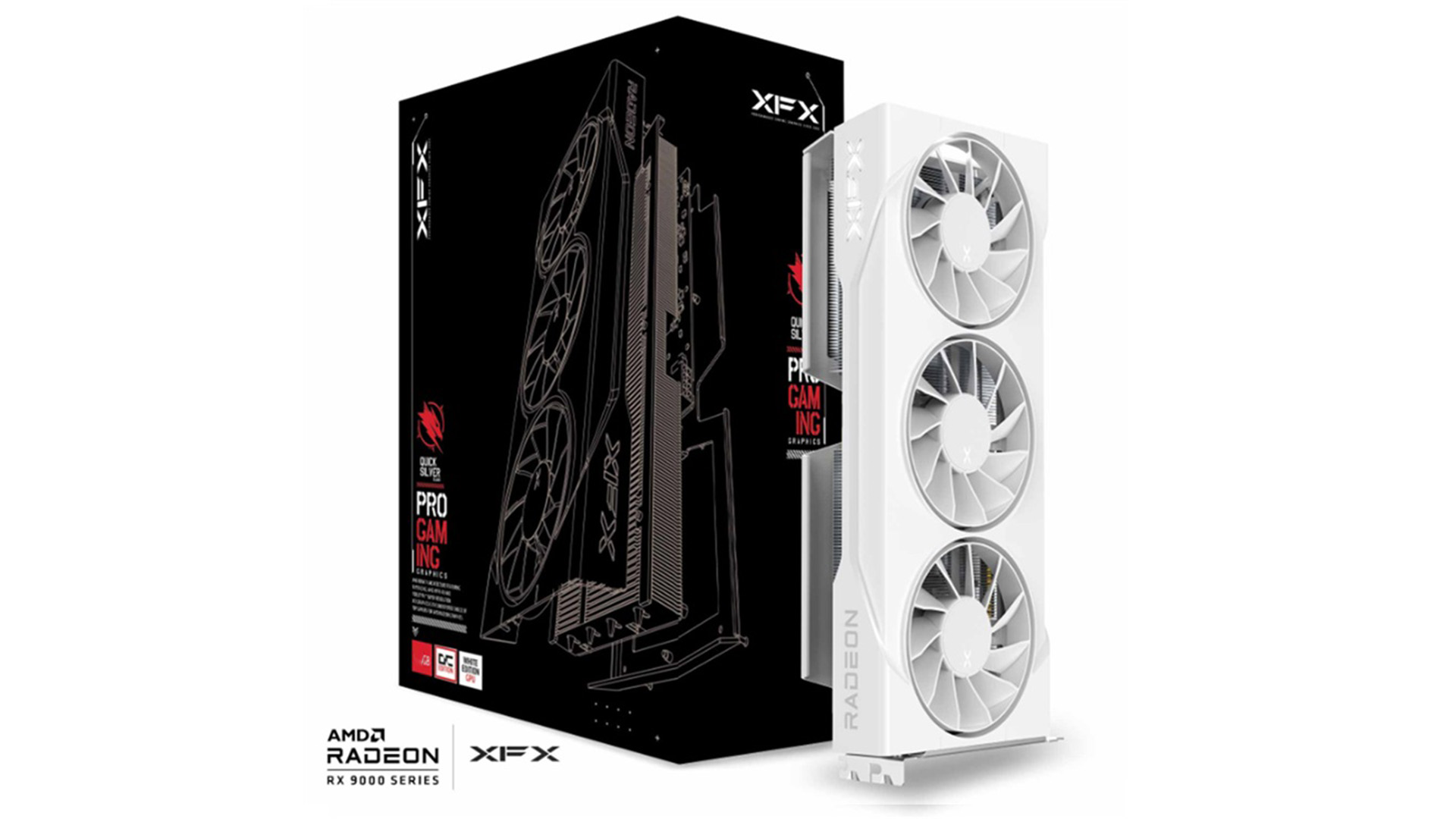 XFX Swift RX 9060 XT OC 16GB White Triple Fan Gaming RX-96TS316W7
