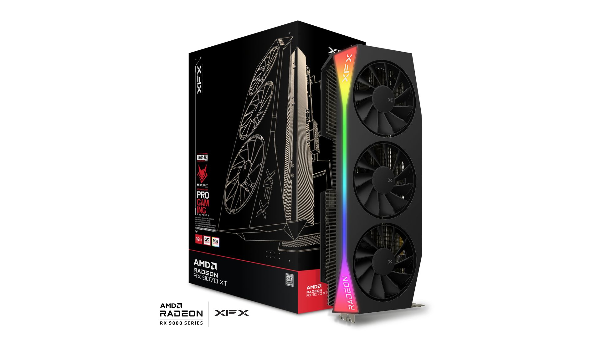 XFX Mercury Radeon RX 9070 XT OC Gaming Edition 16GB RX-97TRGBBB9